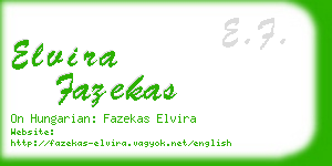 elvira fazekas business card